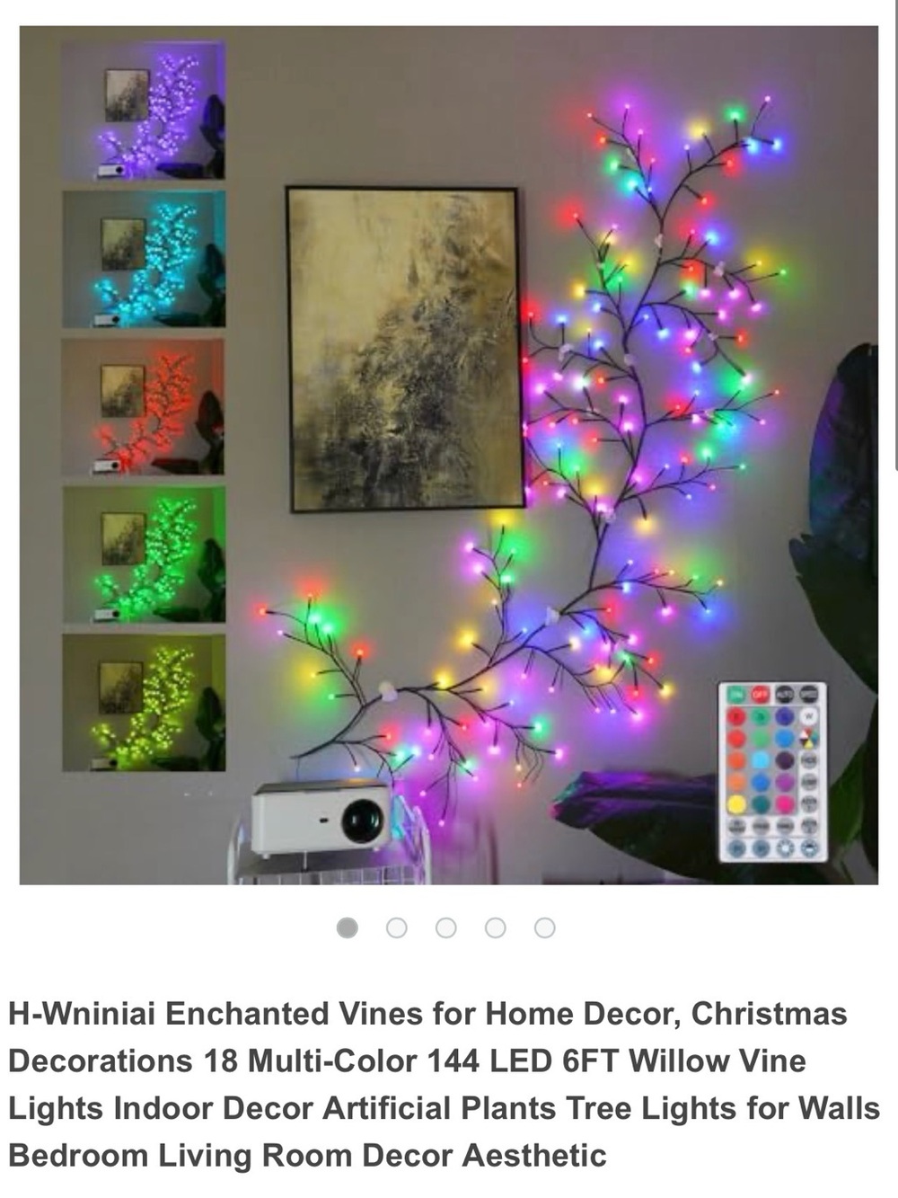 🆕 Enchanted Vines for Home Decorations 18 Multi-Color 144 LED 6FT